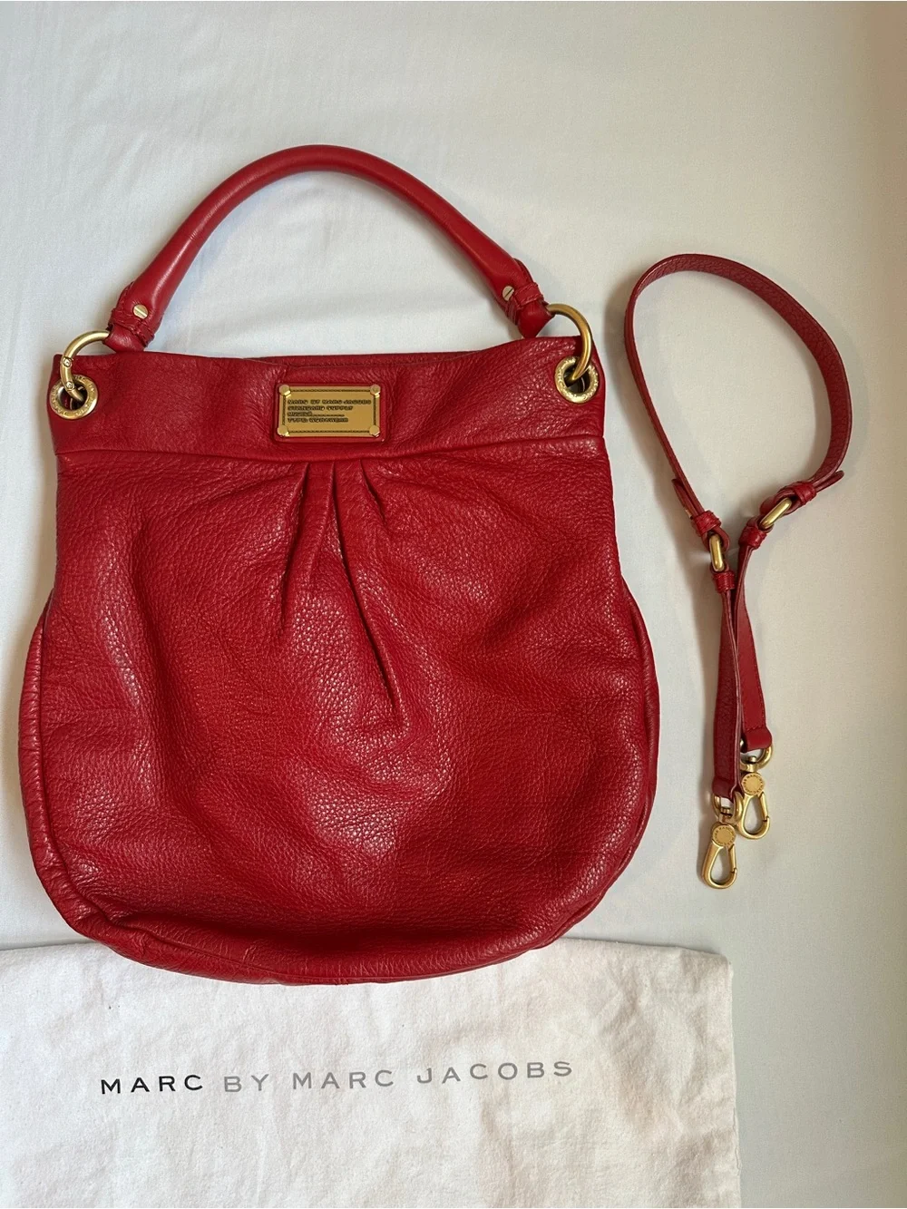 Marc by Marc Jacobs Classic Q Hillier Leather Hobo Bag with Detachable Strap